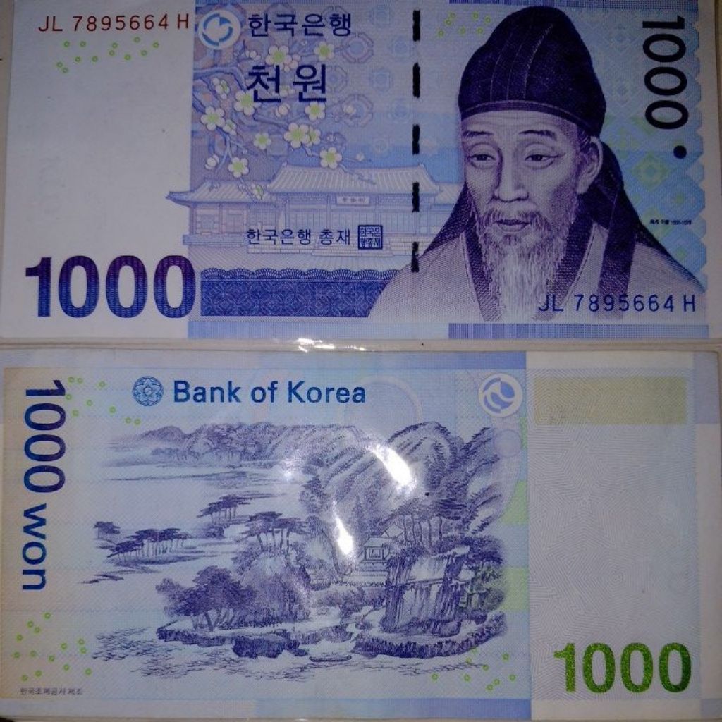 uang Korea Selatan 1000 won 2007 100% original
