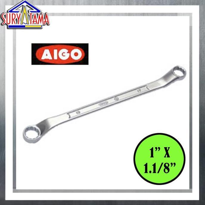 ] KUNCI RING INCH 1" x 1.1/8" AIGO TOOLS