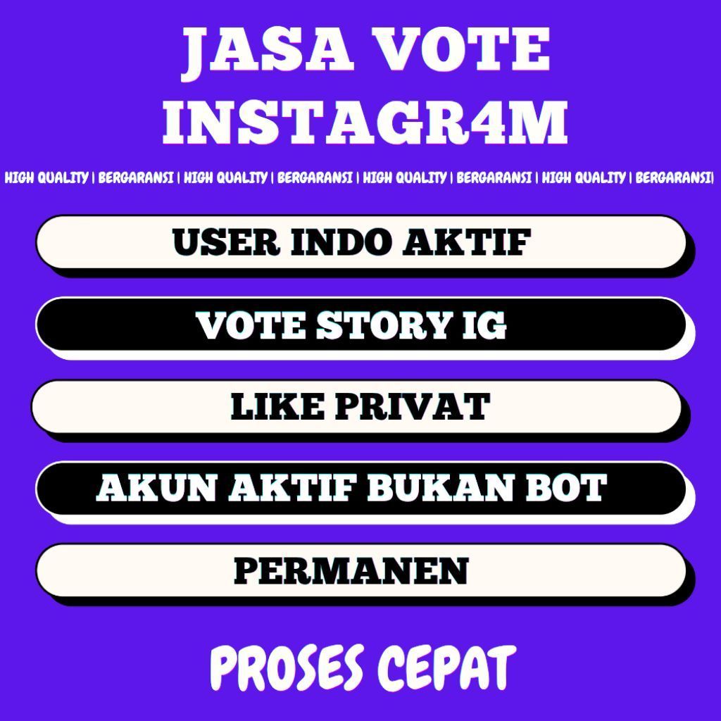 Jasa Vote Instagram | Vote Story | Like Akun Privat Indo Aktif