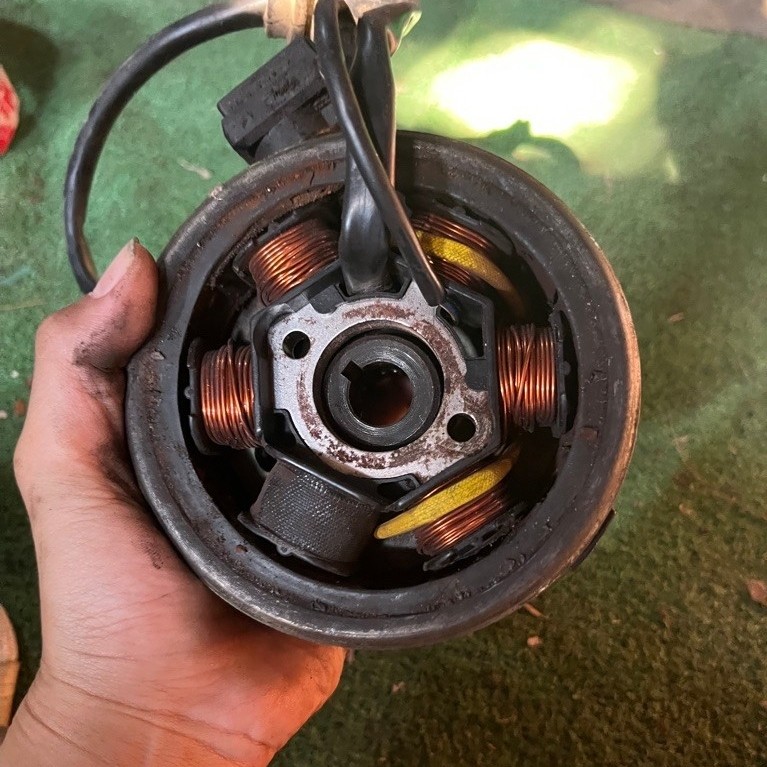 pengapian Magnet Mahnit spul spol Mocin model grand supra x