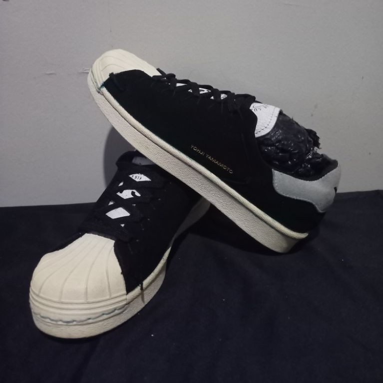 sneaker, sepatu adidas Y3 super knot core yohji Yamamoto hitam outsole putih size 38 insole 23 cm pr