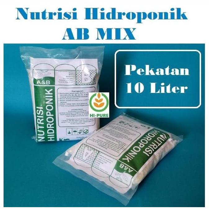 Nutrisi Pupuk Tanaman Hidroponik Ab Mix Murah Sayuran Daun Total Pekatan 10 Liter Untuk 1 Ton Air Ta