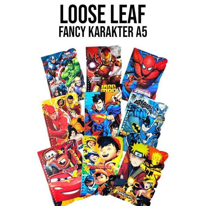 Loose Leaf Garis A5 KARAKTER 20lembar / kertas loose leaf KARAKTER / Kertas Loose Leaf A5 - 25Lembar