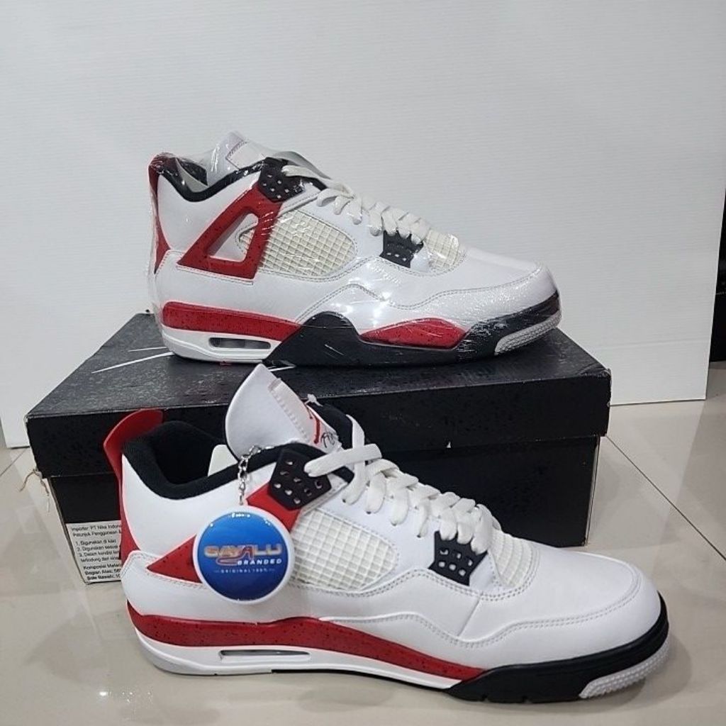 SEPATU NIKE AIR JORDAN 4 RETRO RED CEMENT