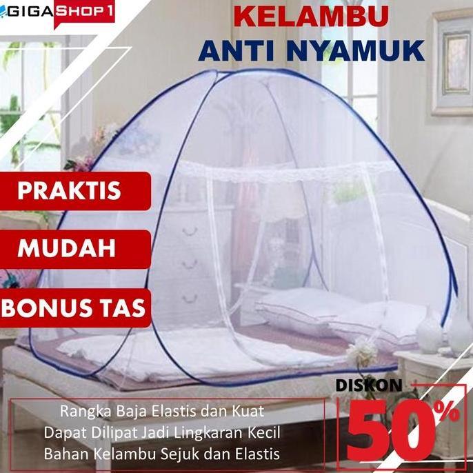 RESKYN - Kelambu Lipat Slambu Anti Nyamuk Tempat Tidur Tenda Selambu Bayi Pintu