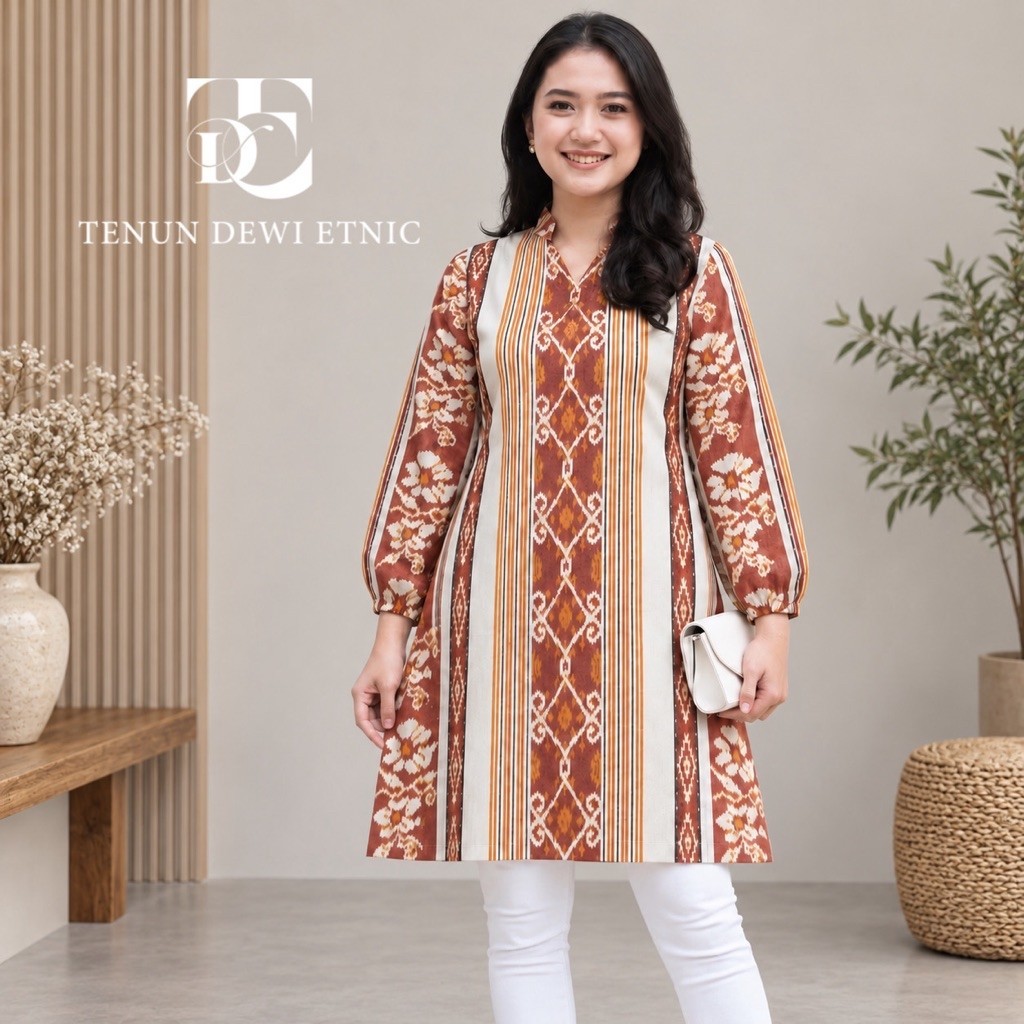 [TENUN ETNIK] Tunik Tenun Atasan Tenun Wanita