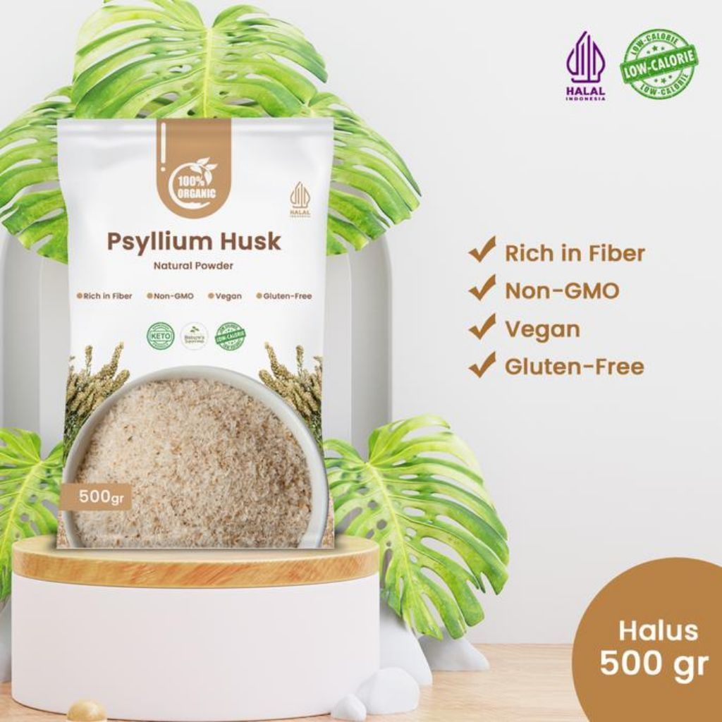 Psyllium Husk 500 Gram – Serat Psyllium Husk Murni