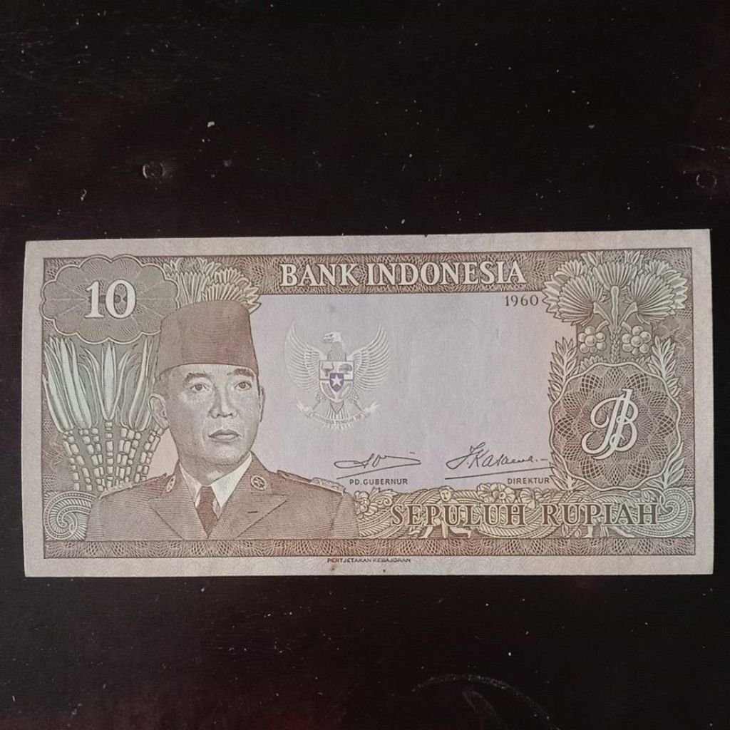 UANGKUNO 10 RUPIAH SUKARNO THN 1960