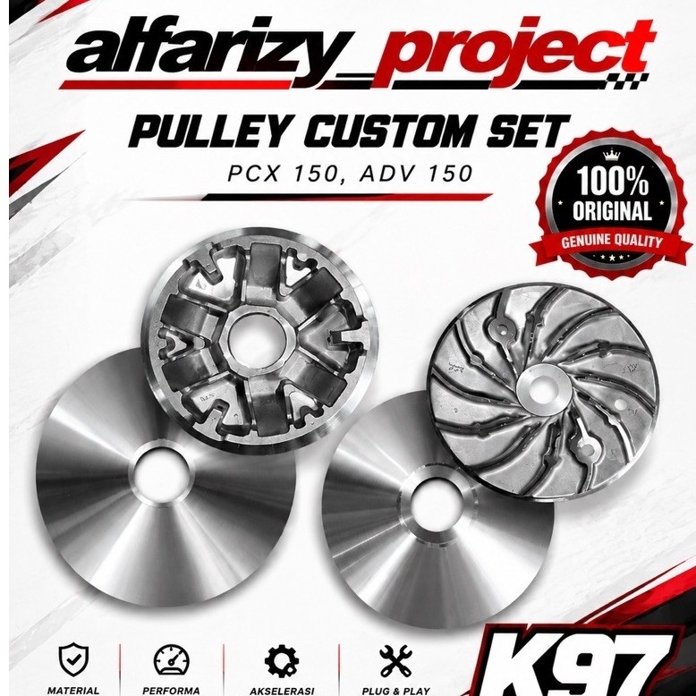ALFARIZY_PROJECT PULLEY RACING PCX,RUMAH ROLLER PCX,PULLEY CUSTOM PCX K97,PULLEY RACING PCX/ADV150/V