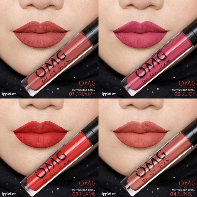 Lipo- Omg Oh My Glam Matte Kiss Lip Cream/Omg Coffee Edition Lip Cream