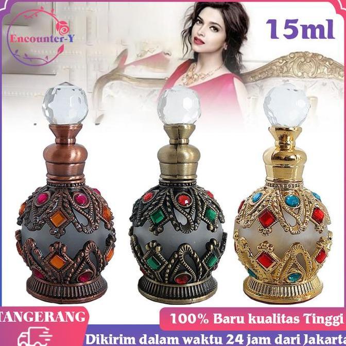 Botol Parfum Kosong Bahan Metal Gaya Arab 15ml Botol Parfum Gaya Arab