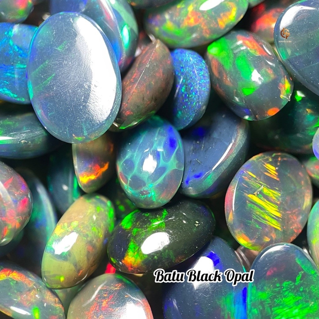 Batu Black Opal Afrika Asli Natural / Lostune black opal afrika asli natural