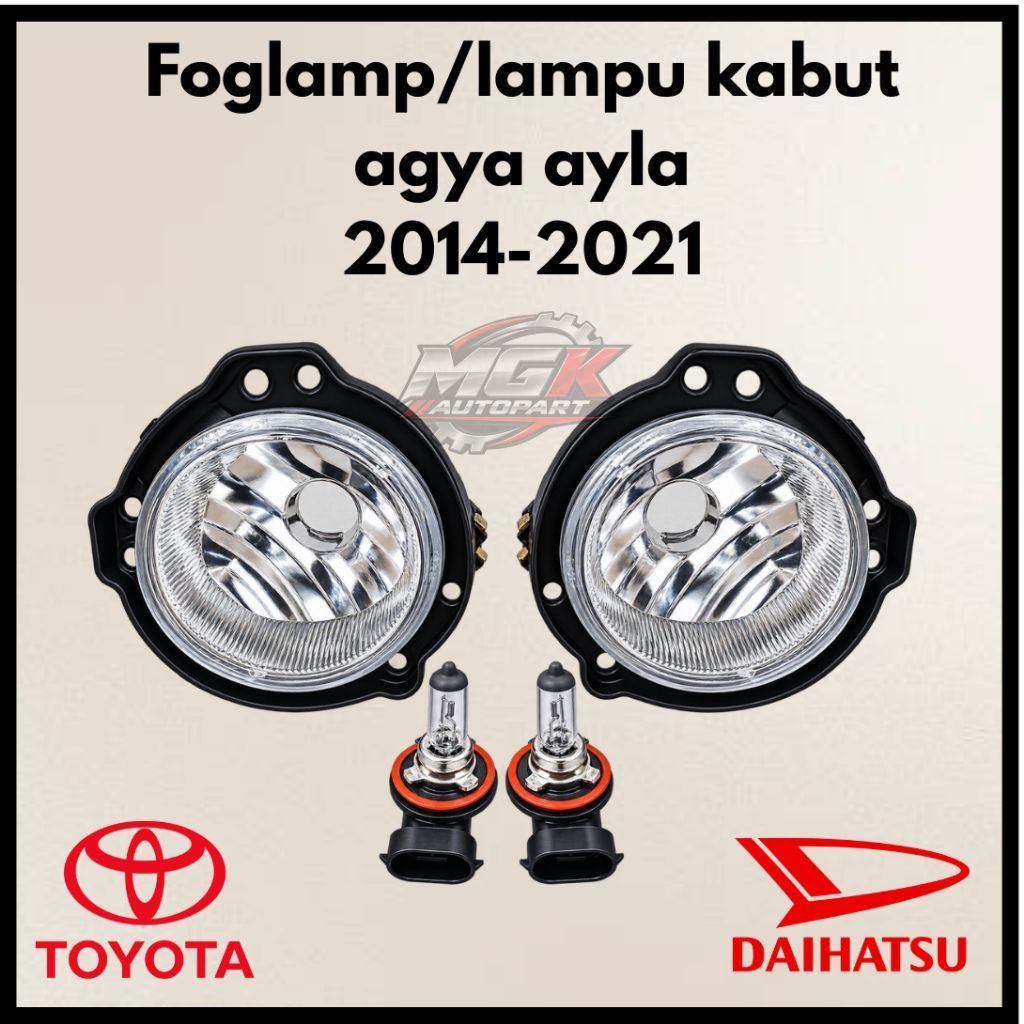 foglamp lampu kabut Toyota Daihatsu agya ayla 2014-2021