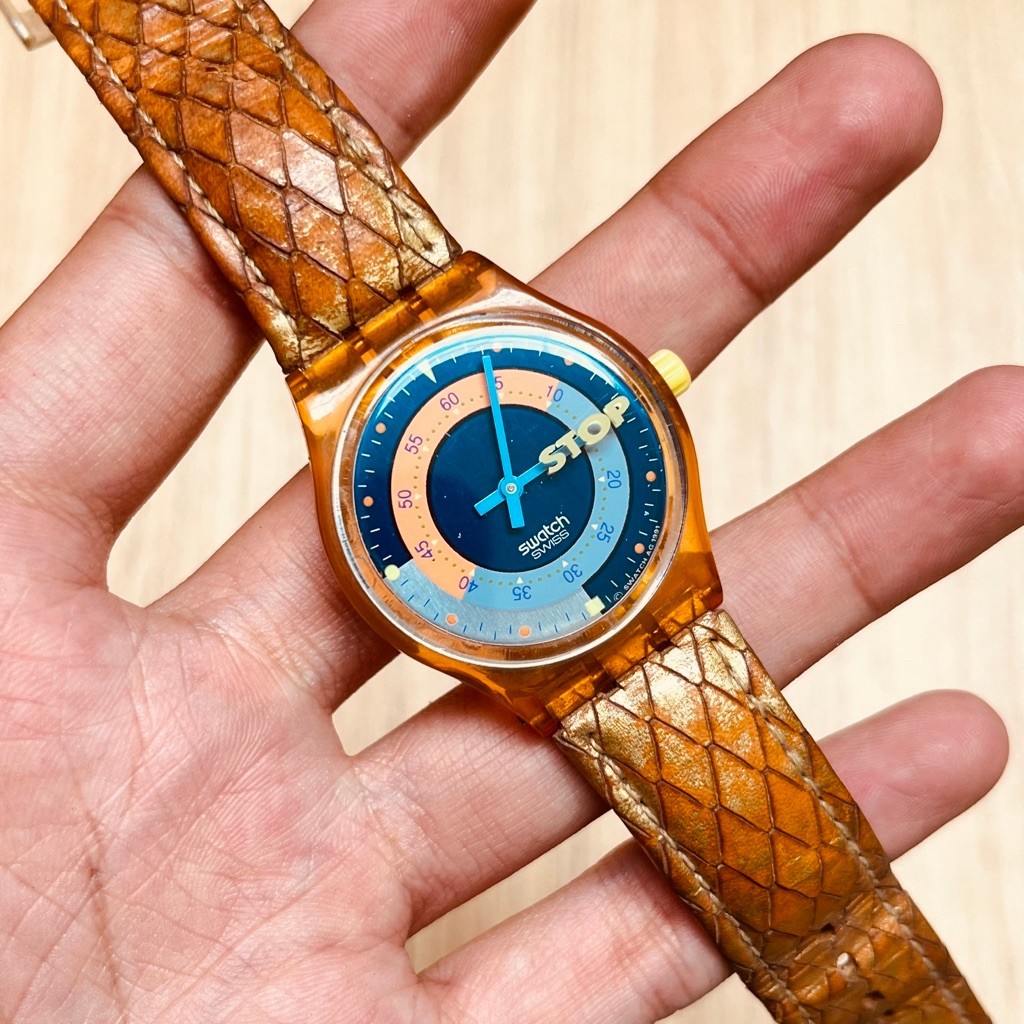 Jam Tangan Second - Swatch Stop Coffee Break Original