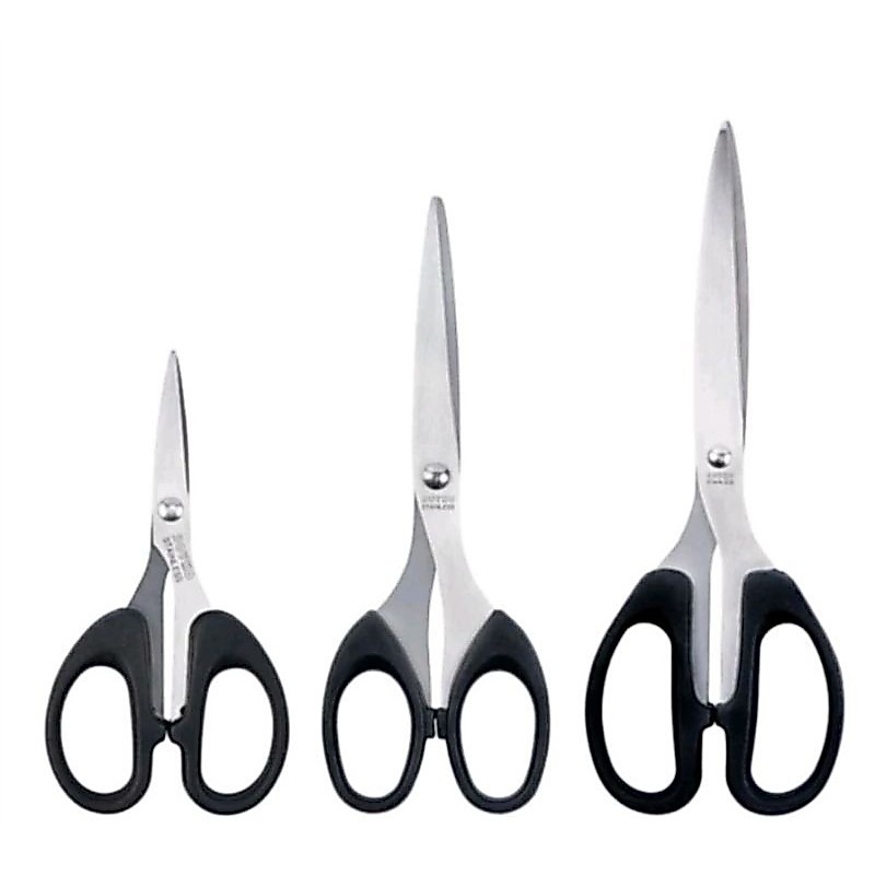Gunting kecil stainless/Gunting murah stainless/ Gunting kecil dan sedang gagang hitam