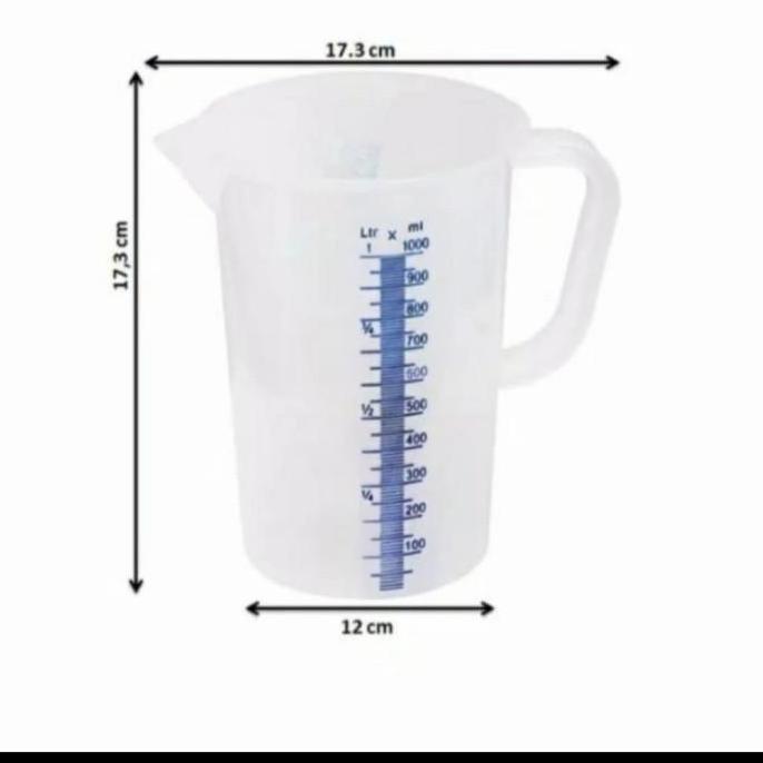 Ready oke] Measure Cup 1 LT Greenleaf Measurement Glass Gelas Ukur / Takar 1000ML Plastik Tebal Awet