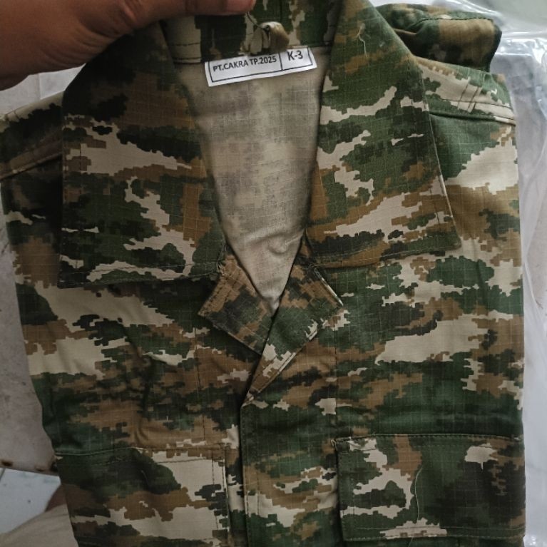 BAJU PDL PRIMA SAGE GREEN TNI AD JATAH TNI