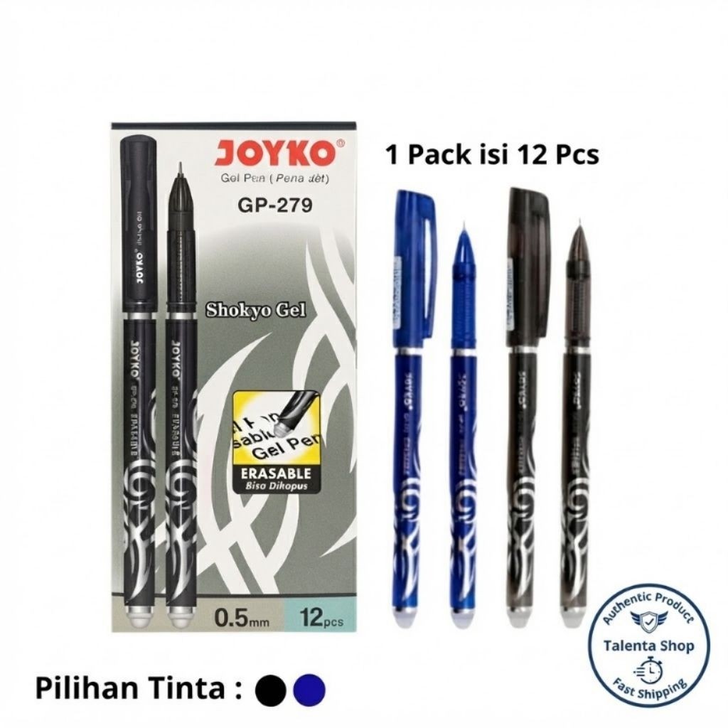 Pulpen Gel Joyko Shokyo GP-279 Bisa Dihapus (1 Lusin)**
