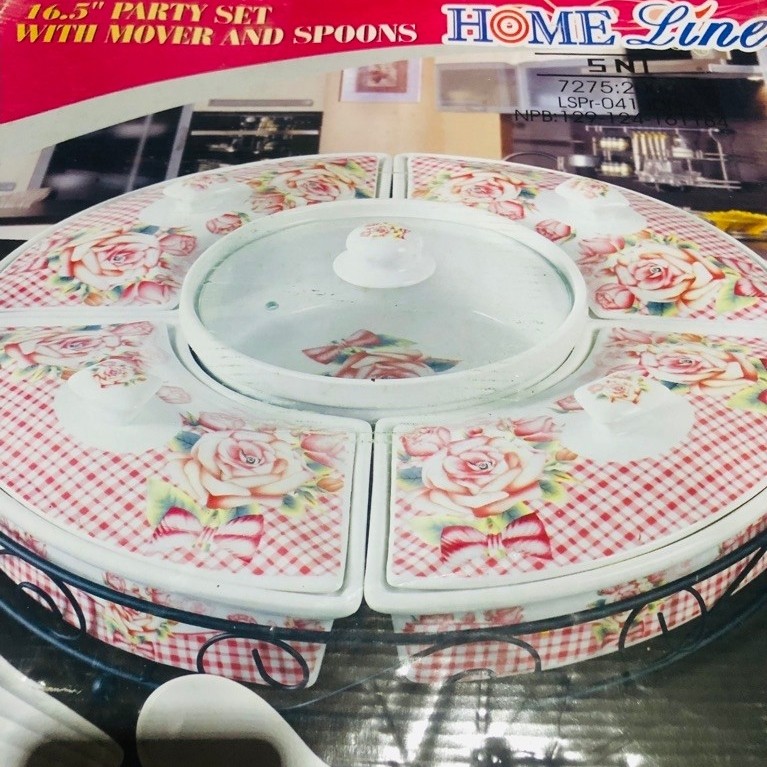 prasmanan bulat putar keramik homeline kbg - 16 / gbc E 16