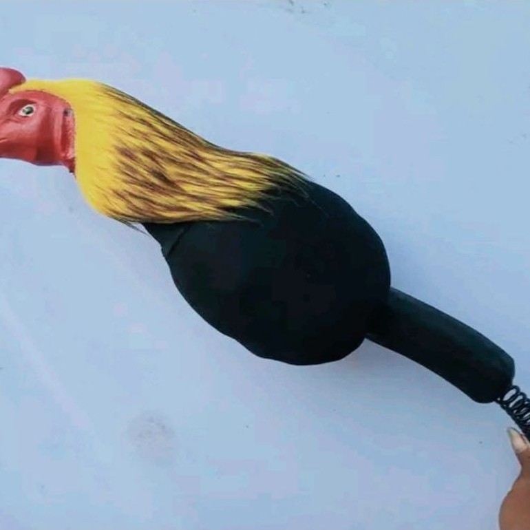 Boneka Ayam Jago boneka ayam aduan setengah badan pakai per