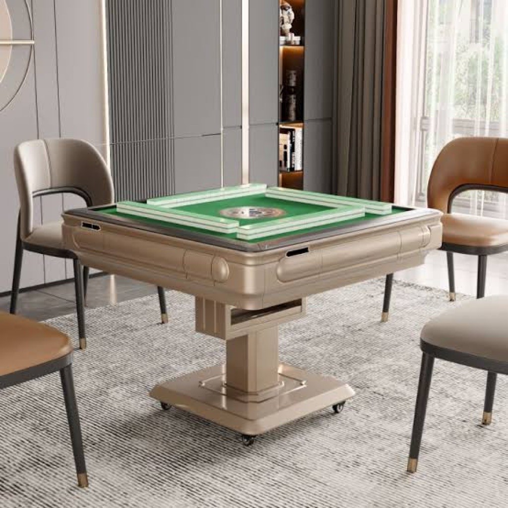 Meja Mahjong Otomatis Dengan Set Biji / Meja Mahjong Meja Permainan 100 x 100 x 77 / Mahjong Table A