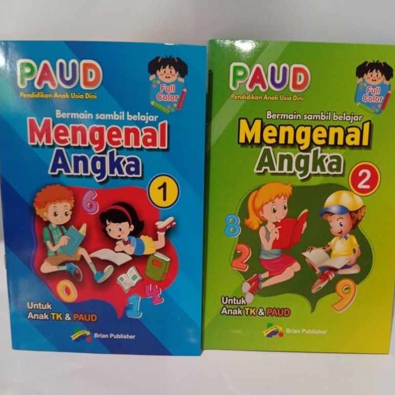 Buku PAUD Mengenal Angka - Rekomendasi Paketan 2 Buku Anak TK & PAUD (Brian)