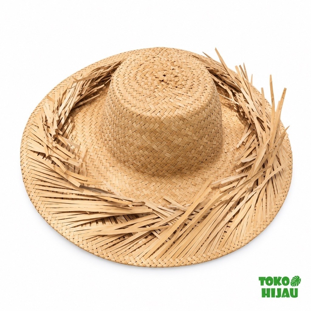 TOPI ANYAMAN BALI DAUN LONTAR