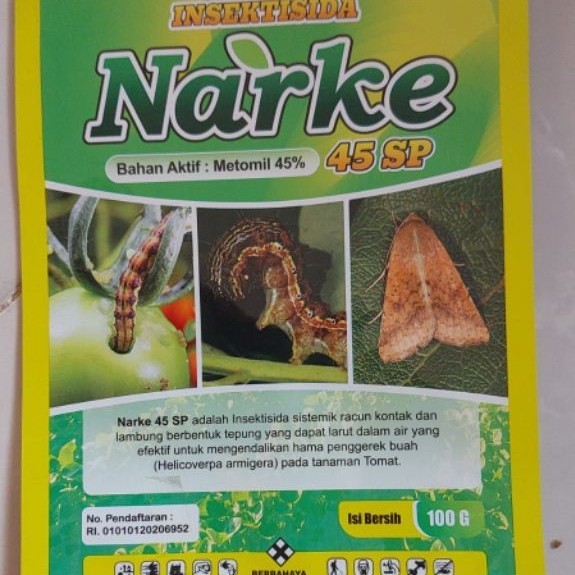 Insektisida Narke 45SP Metomil 45% 100gram Membunuh Serangga Cairan 100gram