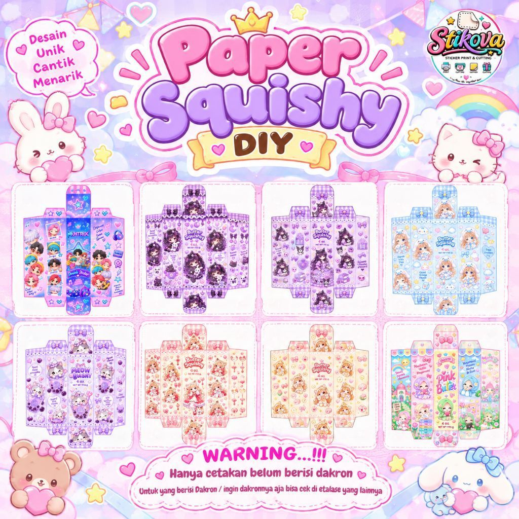 PAPER SQUISHY / PAPER SQUISHY SANRIO ANIME / PAPER SQUISHY CUTE / PAPER SQUISHY CANTIK