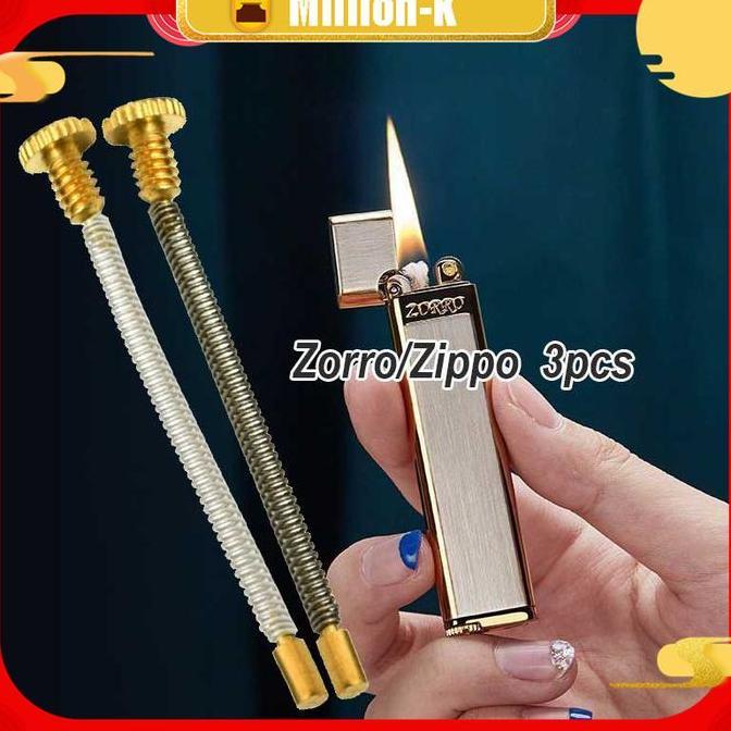 ZWISHSUMMERS 3pcs Per Zippo Baut Per Zippo Baut Untuk Korek Zippo Zorro