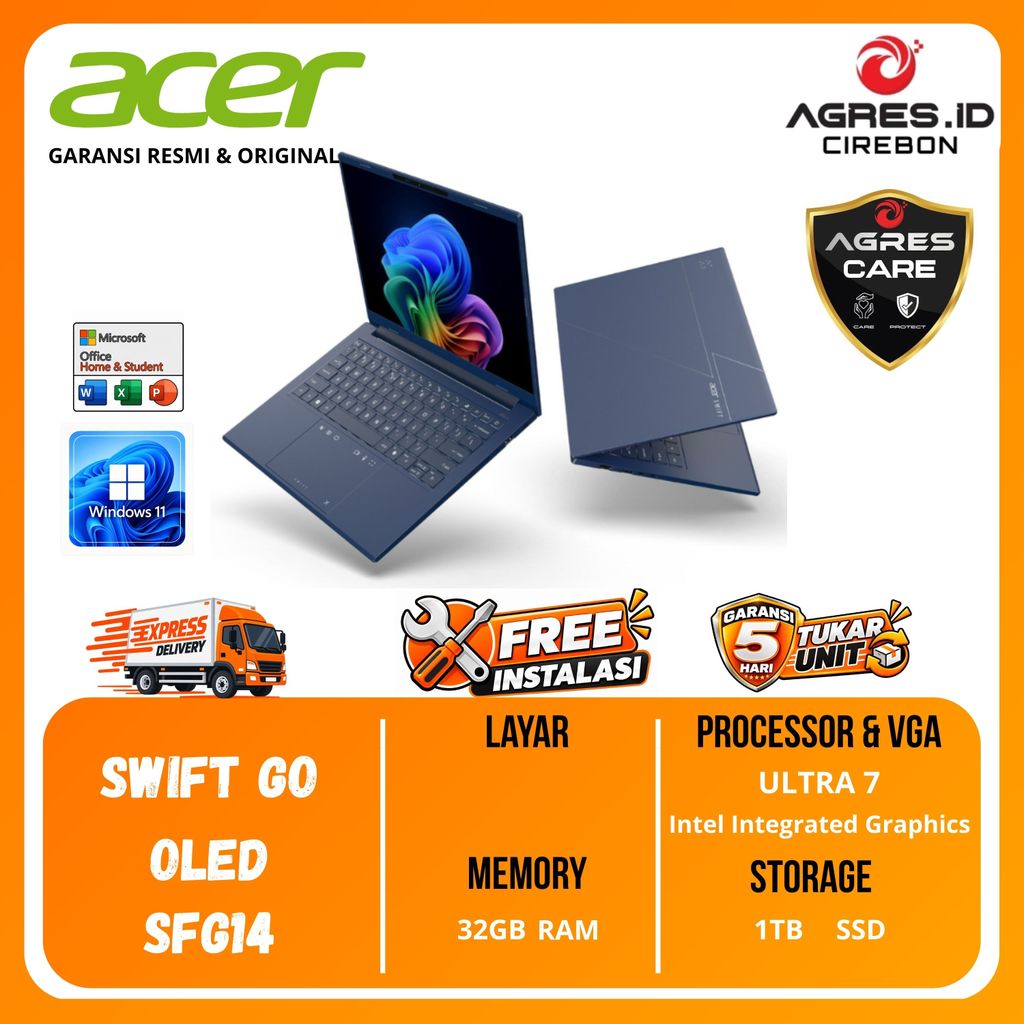 Acer Swift Go OLED SFG14 Ultra 7 32GB 1TB W11