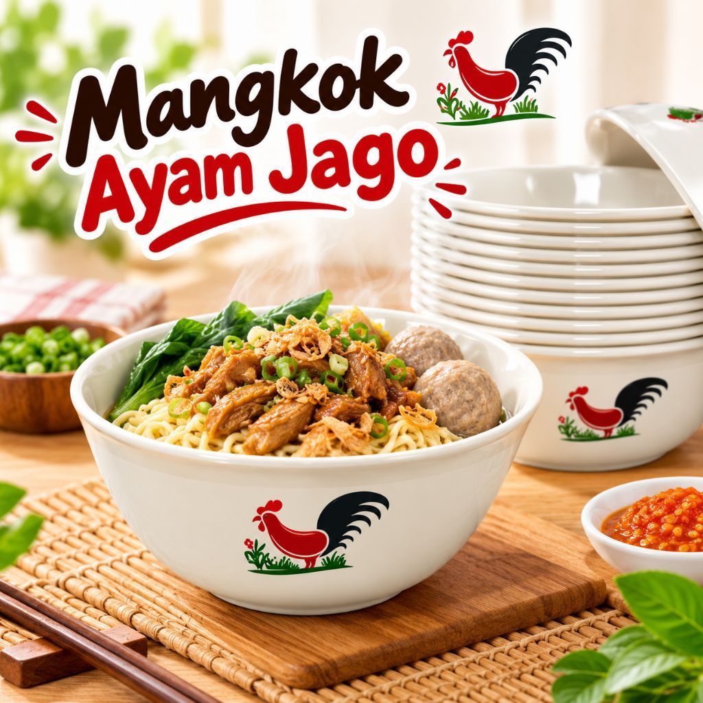 MANGKOK AYAM JAGO PLASTIK | MANGKOK MIE BAKSO | MANGKOK PLASTIK