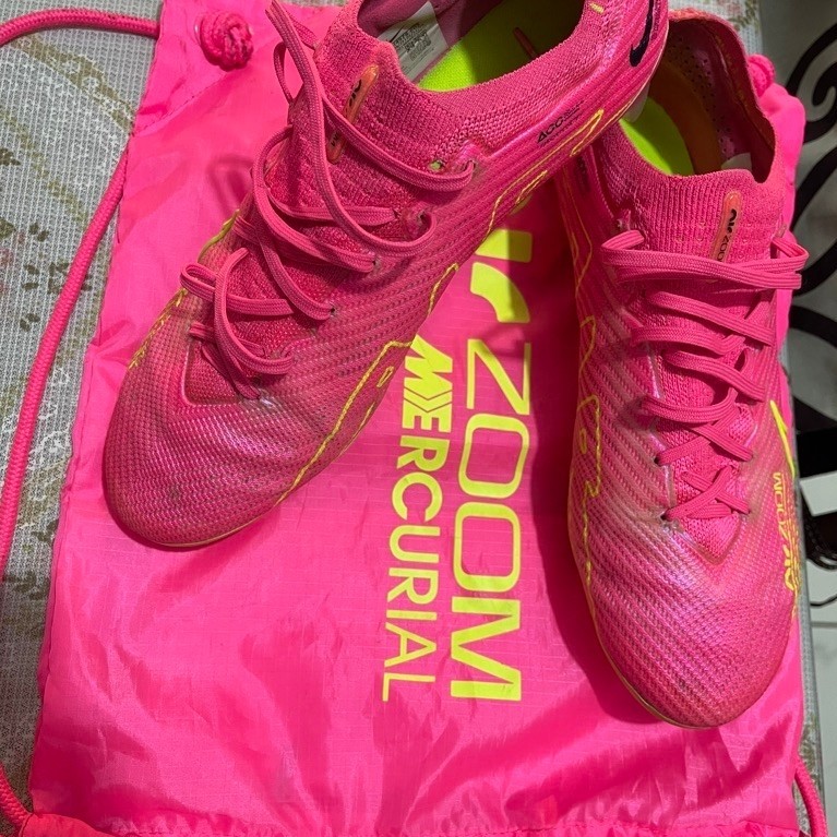 SEPATU BOLA SECOND NIKE ZOOM MERCURIAL VAPOR 15 ELITE FG LUMINOUS ORIGINAL  -PINK BLAST/VOLT/GRIDIRO