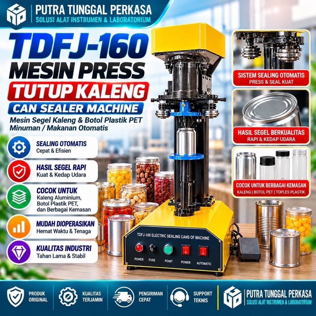 TDFJ-160 Mesin Press Tutup Kaleng Can Sealer Electric Automatic Can Sealing Machine Mesin Segel Kale