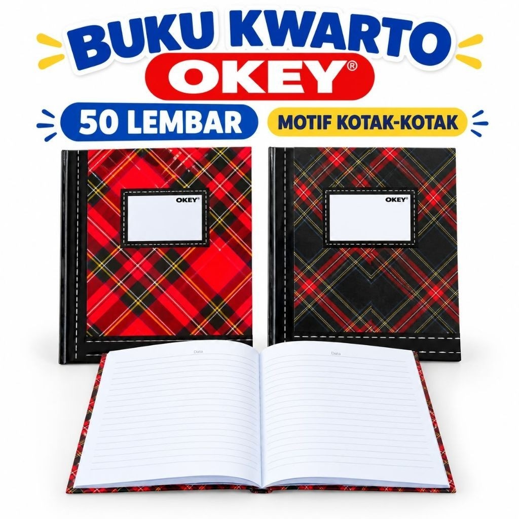 Buku Kwarto 50 Lembar okey / vision - hard cover qwarto 50 lembar