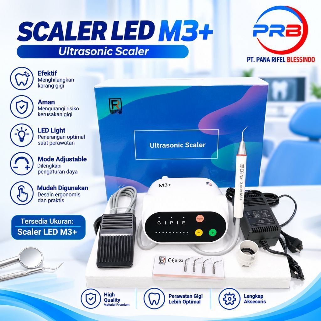 Scaller M3 LED Ultrasonic Scaler Pembersih Karang Gigi