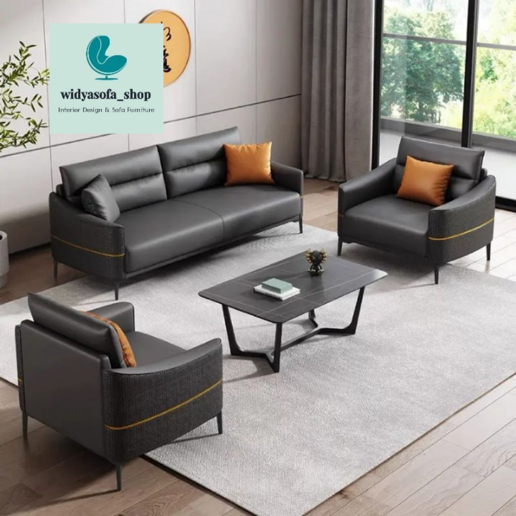 Sofa 211 Seater Minimalis / Sofa Ruang Kantom Fullset / Sofa Retro 211 + meja