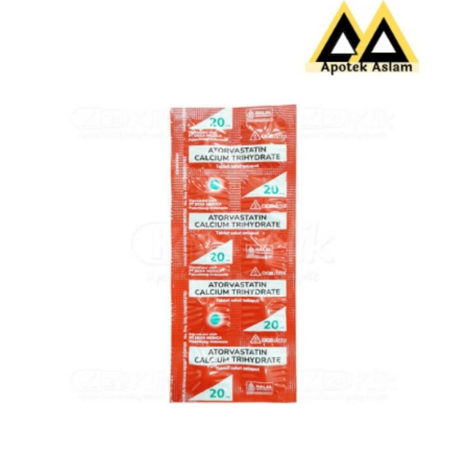 Atorvastatin 20mg@isi 10 tablet