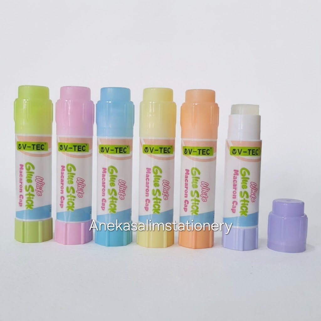 (1 Pc) White Glue Stick Macaron Cap V-Tec 9 Gr VT-GS 1057