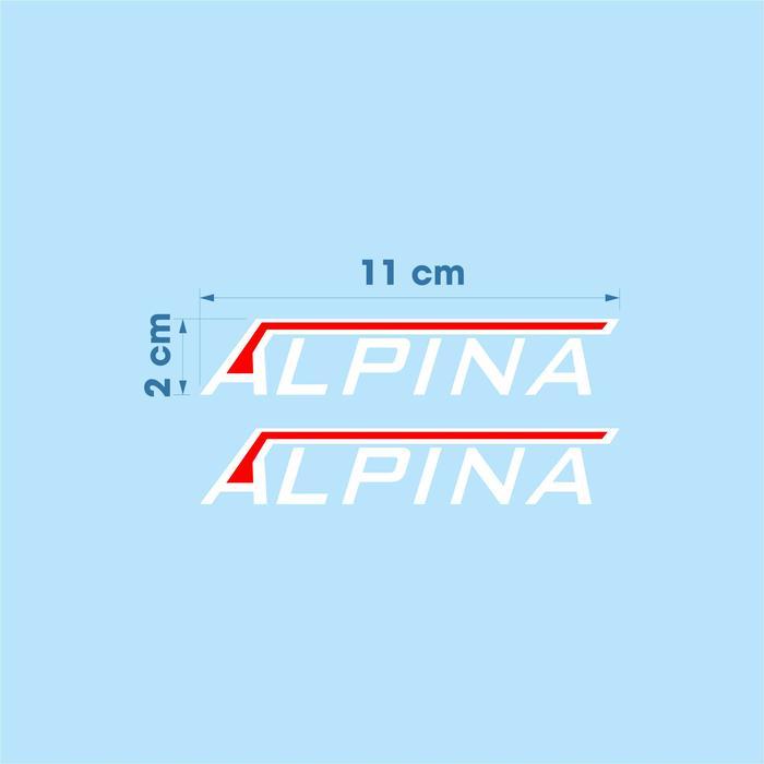 Cutting sticker stiker sepeda fork alpina 2 warna vinyl