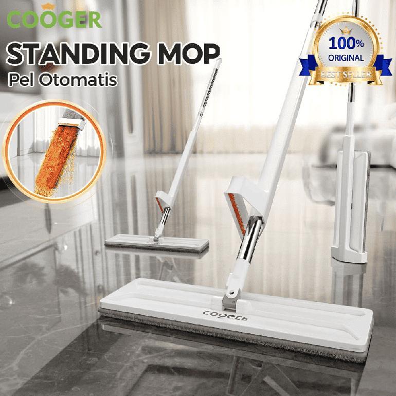 freemir x COOGER Pel Lantai Peras Otomatis Standing Mop Alat Pel Praktis Hemat Tempat Pembersih Lant