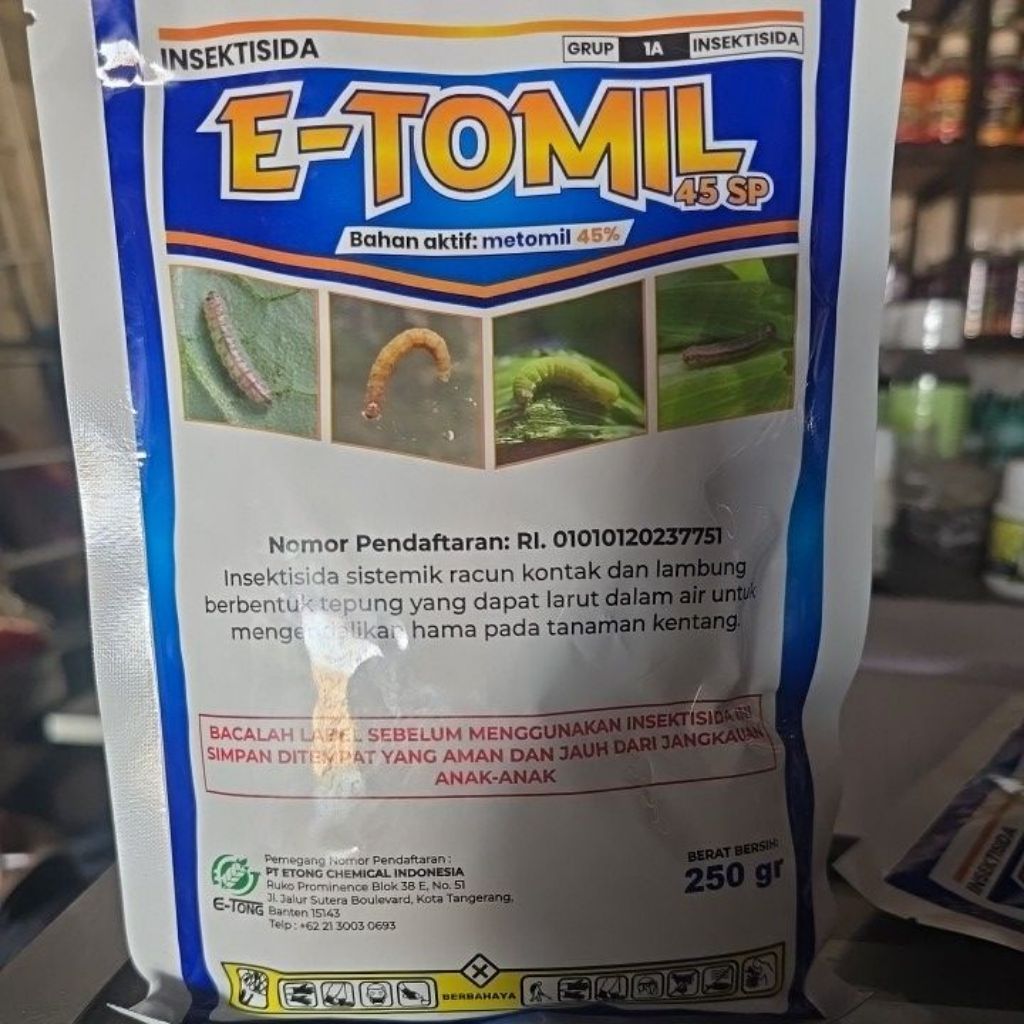 insektisida metomil 45% E-TOMIL 250gram