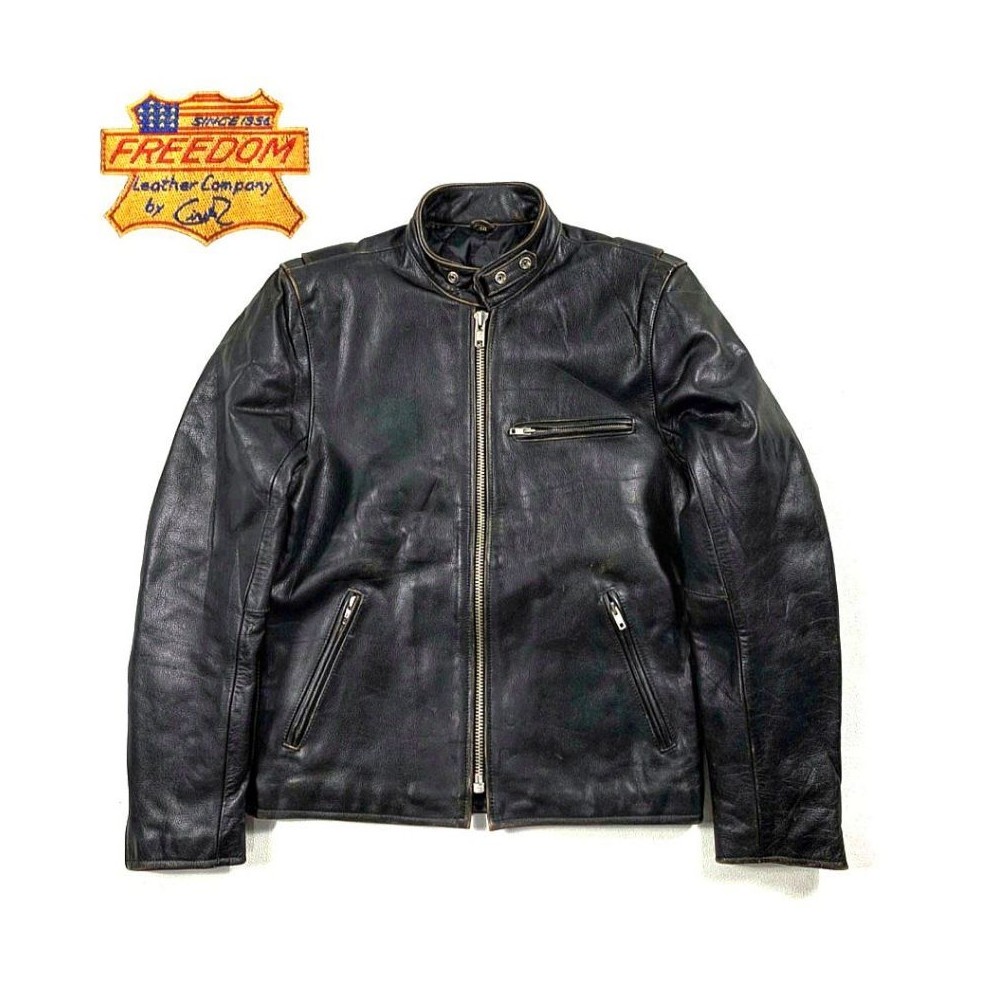 Freedom Leather USA Caferacer Biker Jacket X Jaket Kulit Schott 641 Avirex Aero Vanson Leathers Indi
