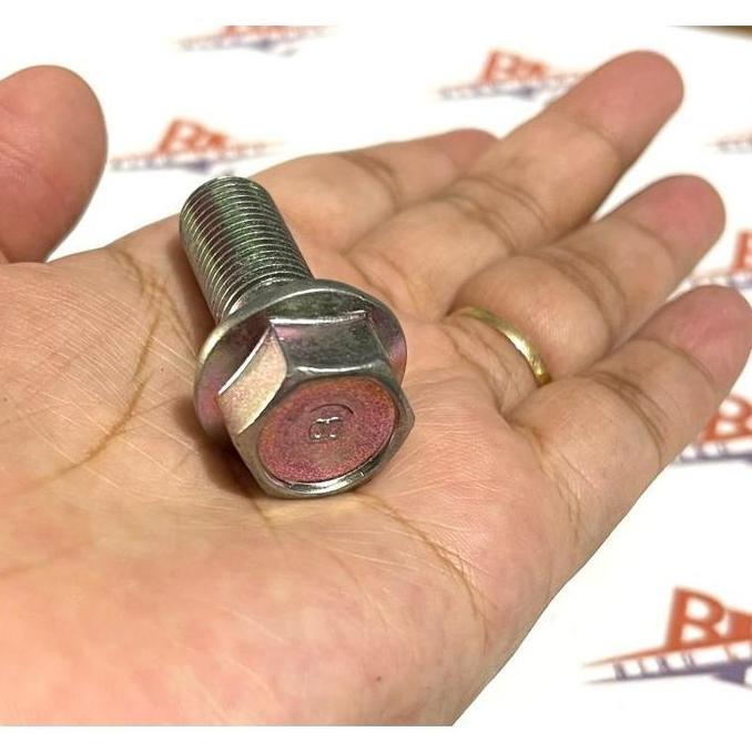 Baut 17 Flange Panjang 3Cm / Baut Flange Topi M12X30 Kunci 17 Original