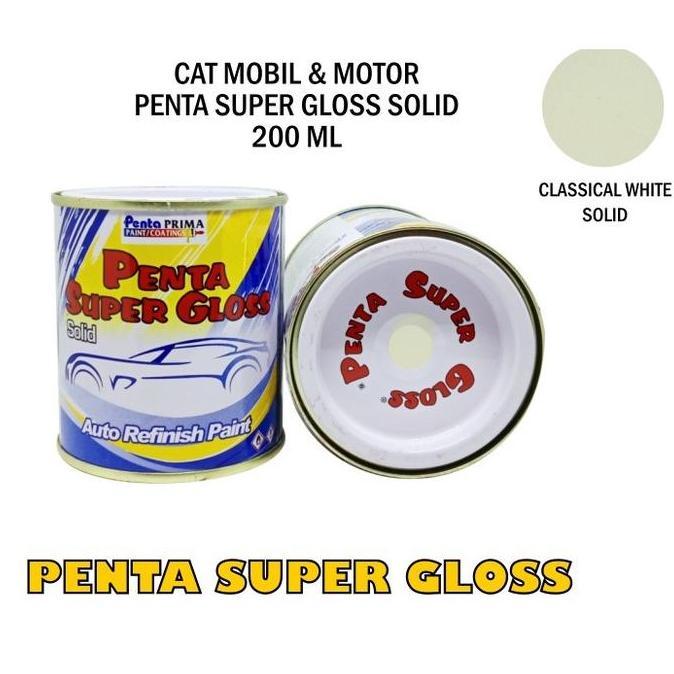 ((((()paling dicari] CAT PENTA CLASSICAL WHITE 1187 200 gram - cat penta super gloss putih - cat pen