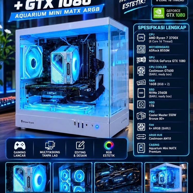 PC GAMING Amd ryzen 7 3700x & Gtx 1080