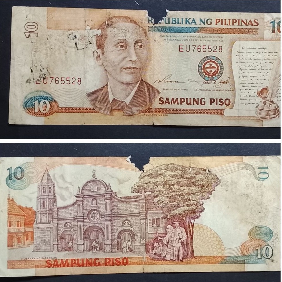 uang asing Philipina 10 piso p4219