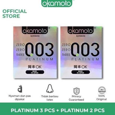 Pilihan - Okamoto Platinum - 3 Pcs + Okamoto Platinum - 2 Pcs - Kondom Tipis
