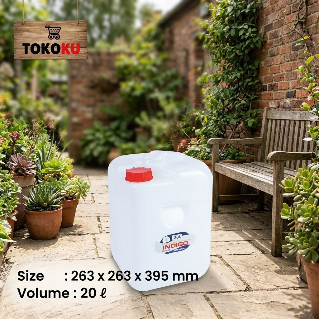 JERIGEN 20 LITER GREEN LEAF/KOMPAN PLASTIK 20 LITER INDIGO GREEN LEAF