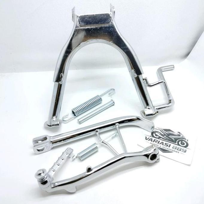 Paket Standar Tengah Mio Sporty Plus Standar Samping Plus Selahan Chrome Plus As Chrome Plus Per Ten